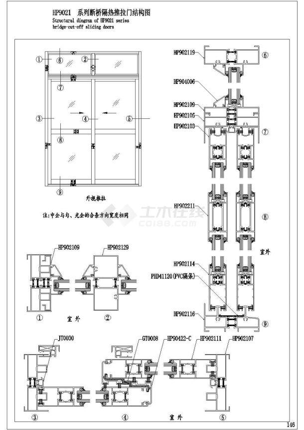 系列鋁合金門窗大樣圖與節點詳圖設計 CAD圖紙背后的工程智慧